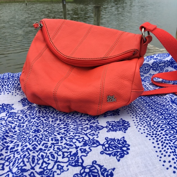 The sak red crossbody purse leather bag